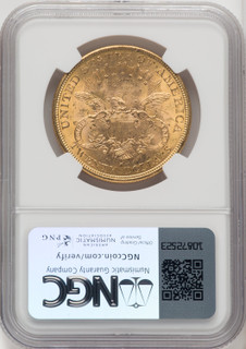 1877-S $20 Liberty Double Eagle NGC MS63