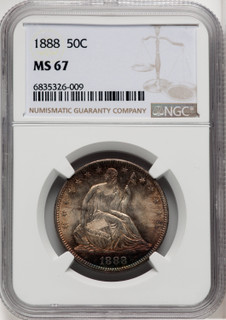 1888 50C Seated Half Dollar NGC MS67