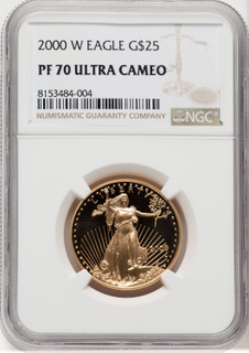 2000-W $25 Half-Ounce Gold Eagle NGC PF70