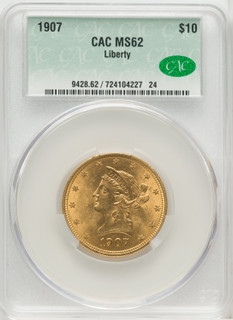 1907 $10 Liberty Liberty Eagle CACG MS62