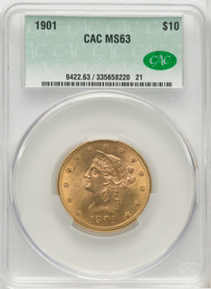 1901 $10 Liberty Eagle CACG MS63