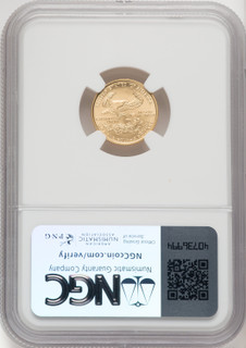 2007-W $5 Tenth-Ounce Gold Eagle Brown Label NGC MS70