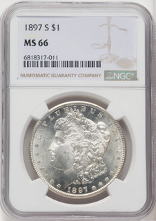 1897-S $1 Morgan Dollar NGC MS66 (518973007) 1897-S $1 Morgan Dollar NGC MS66 (518973007)