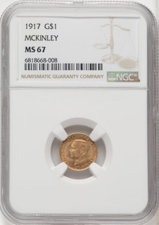1917 G$1 McKinley Commemorative Gold NGC MS67 (518973096)