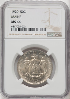 1920 50C Maine Commemorative Silver NGC MS66 (519097053)