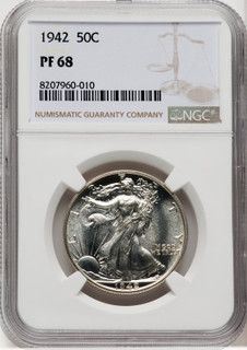 1942 50C Proof Walking Liberty Half Dollar NGC PR68 (766927004)