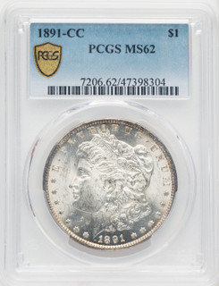 1891-CC $1 Morgan Dollar PCGS MS62 (766993023)