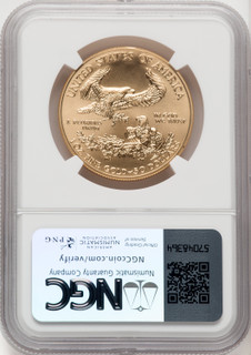 2013-W $50 Burnished Gold Eagle NGC MS70