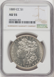 1889-CC $1 Morgan Dollar NGC AU55 (765816029)