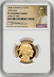 2008-W $10 Quarter-Ounce Gold Buffalo NGC PF70 (765822001)