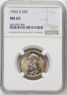 1932-S 25C Washington Quarter NGC MS65 (765861004)