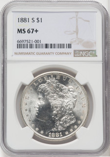 1881-S $1 Morgan Dollar NGC MS67+ (765870001)