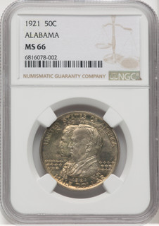 1921 50C Alabama Commemorative Silver NGC MS66 (768671067)