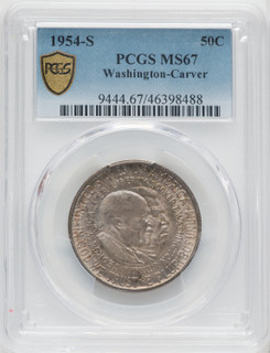 1954-S 50C Washington-Carver Commemorative Silver PCGS MS67 (766865042)