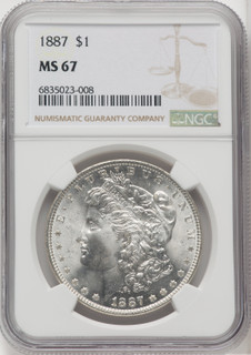 1887 $1 Morgan Dollar NGC MS67 (518894084)