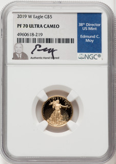 2019-W Gold American Eagle 4-Coin Set NGC PF70 Ed Moy Signed