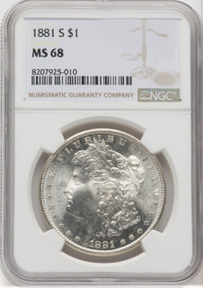 1881-S $1 Morgan Dollar NGC MS68 (506065014)