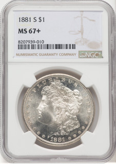 1881-S $1 Morgan Dollar NGC MS67+ (506076001)