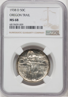 1938-D 50C Oregon Commemorative Silver NGC MS68 (506231022)