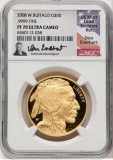 2008-W $50 Gold Buffalo NGC PF70 Don Everhart
