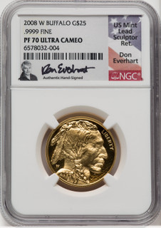 2008-W $25 Gold Buffalo NGC PF70 Don Everhart