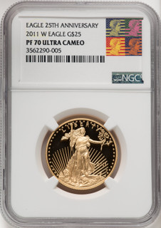 2011-W $25 Gold Eagle NGC PF70 Reagan Label
