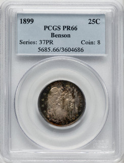 1899 25C Proof Barber Quarter PCGS PR66 (764502002)