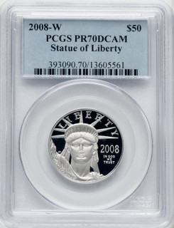 2008-W $50 Half-Ounce Platinum PCGS PR70 (505950069)