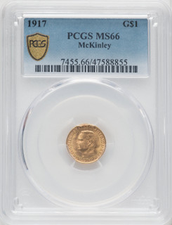 1917 G$1 McKinley Commemorative Gold PCGS MS66 (766104169)