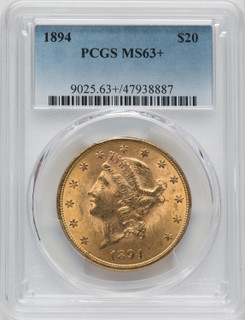 1894 $20 Liberty Double Eagle PCGS MS63+ (171367809)