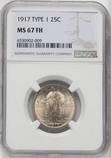 1917 Type One FH Standing Liberty Quarter NGC MS67 (765522022)