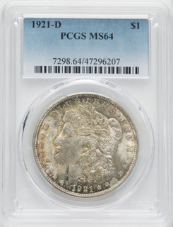 1921-D $1 Morgan Dollar PCGS MS64 (765654015)