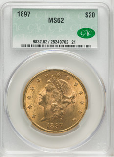 1897 $20 Liberty Double Eagle CACG MS62 (174003138)