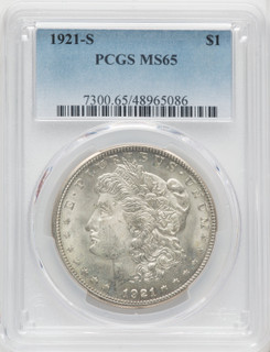 1921-S $1 Morgan Dollar PCGS MS65 (505005008)
