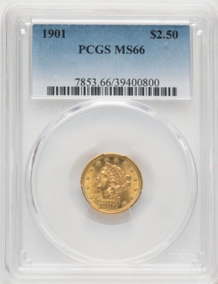 1901 $2.50 Liberty Quarter Eagle PCGS MS66 (768656050)