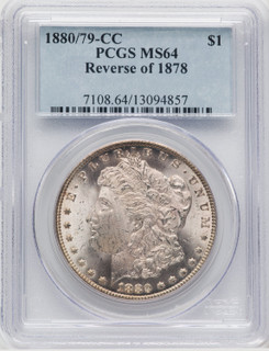 1880-CC $1 Reverse of 1878 Morgan Dollar PCGS MS64 (769159009)