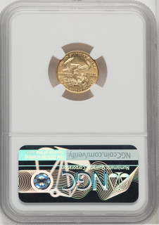 1991 $5 Tenth-Ounce Gold Eagle NGC MS70 Don Everhart Signed 1991 $5 Tenth-Ounce Gold Eagle NGC MS70 Don Everhart Signed