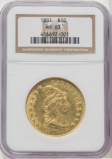 1801 $10 Early Eagle NGC MS63 (768602012)