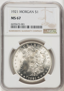 1921 $1 Morgan Morgan Dollar NGC MS67 (766125013) 1921 $1 Morgan Morgan Dollar NGC MS67 (766125013)