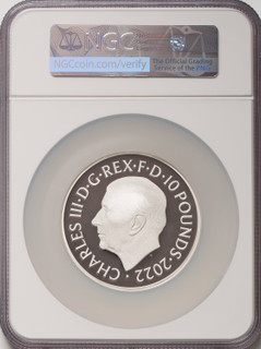 Charles III silver Proof  Queen Elizabeth II Memorial  10 Pounds (5 oz) 2022 PR69 Ultra Cameo NGC World Coins NGC MS69 (517036125)