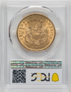 1873 $20 OPEN 3 Liberty Double Eagle PCGS MS61 (761520002)