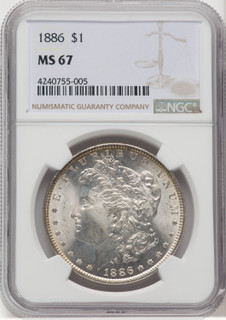 1886 $1 Morgan Dollar NGC MS67 (769264003)