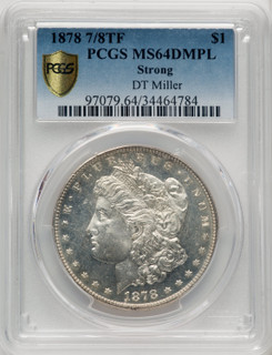 1878 7/8TF $1 STRONG DM Morgan Dollar PCGS MS64 (767563042)