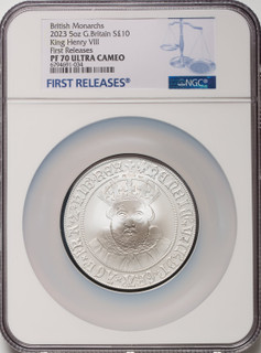 Charles III silver Proof  King Henry VIII  10 Pounds (5 oz) 2023 PR70 Ultra Cameo NGC World Coins NGC MS70 (517759052)