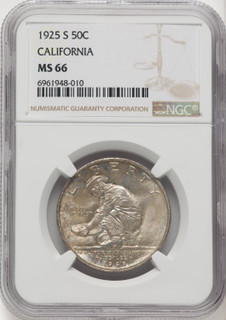 1925-S 50C California Commemorative Silver NGC MS66 (769772009)