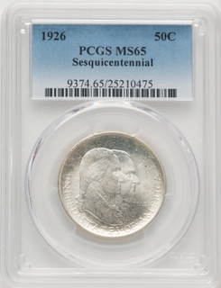 1926 50C Sesquicentennial Commemorative Silver PCGS MS65 (769772058)