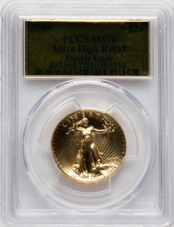 2009 $20 One-Ounce Gold Ultra High Relief PCGS MS70