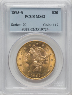 1895-S $20 Liberty Double Eagle PCGS MS62 (763621013)