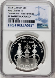 Charles III silver Proof  Coronation Regalia - King Charles III Coronation  5 Pounds 2023 PR70 Ultra Cameo NGC World Coins NGC MS70 (518115148)