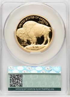 2008-W $50 One-Ounce Gold Buffalo .9999 Fine Gold CACG PR70